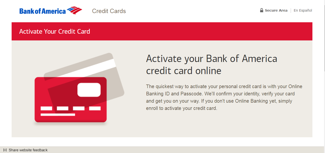 How To Activate Bank of America Credit Card