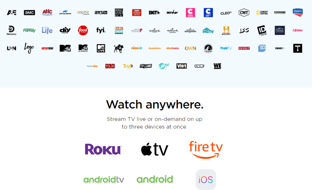 Phlio TV streaming.