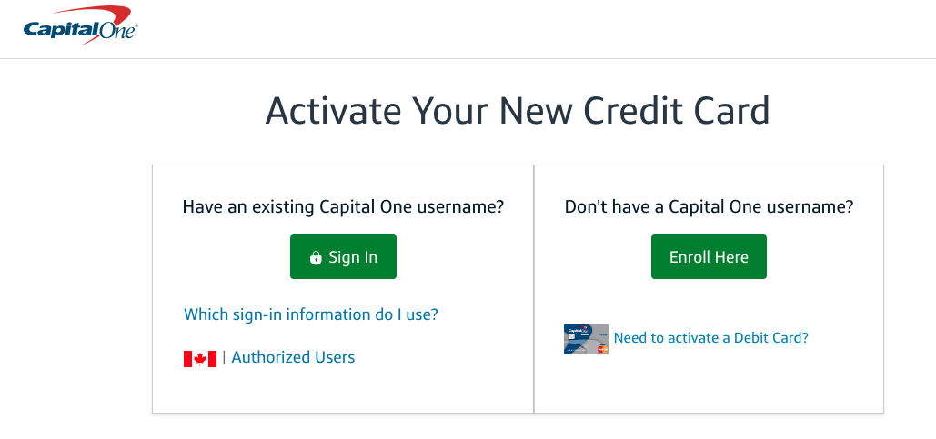 How To Activate Captial One Card