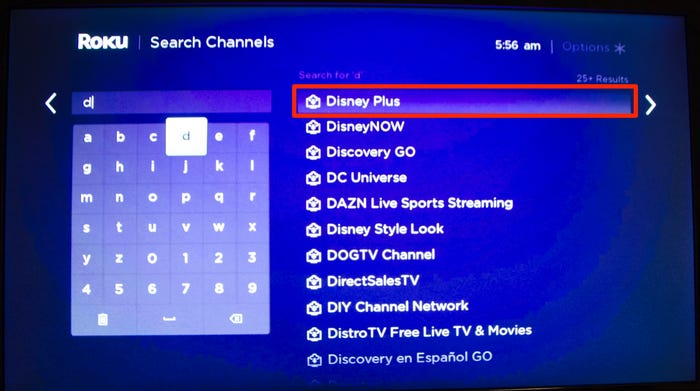 Disney Plus on Roku